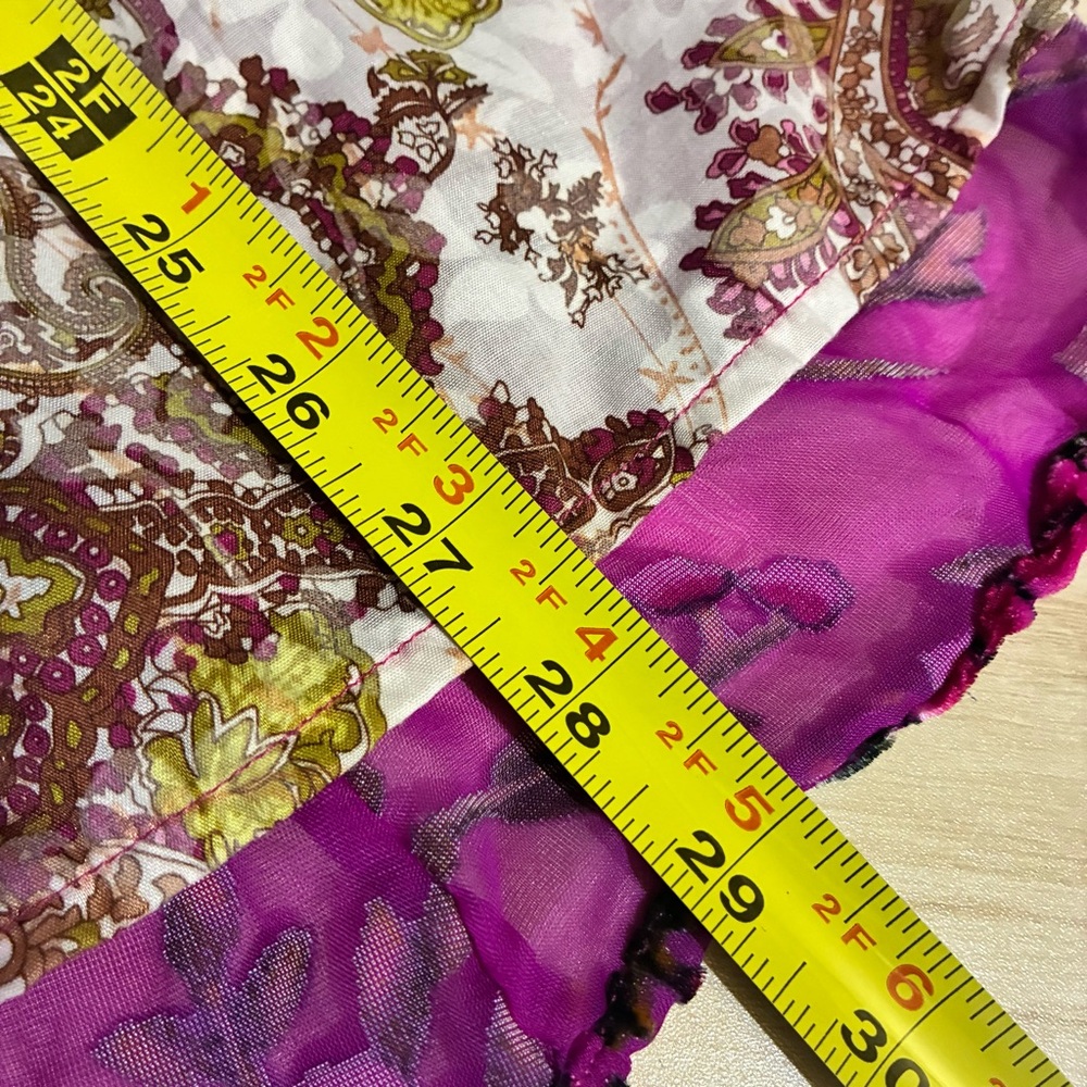 Altar’d State Burnout Velvet Shirt Sz Medium Floral/Paisley Fairy Goth Boho-Chic - Picture 6 of 11